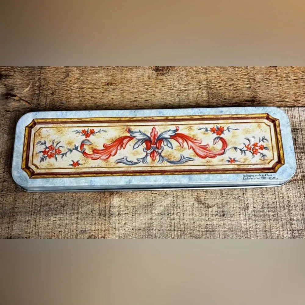 Brighton Jewelry Metal Tim Watch Box Only Classic Floral Style 9.5” x 3”